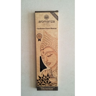 Sahumerio Aromanza Tibetano Gardenias Flores Blancas 