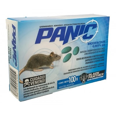 Raticida Cebo En Bloque Panic X100gr
