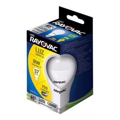Lámpara Rayovac 8w 57w Led Luz Cálida
