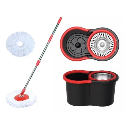 Balde Mopa Centrífugo Con Ruedas Y Dispenser Para Jabón