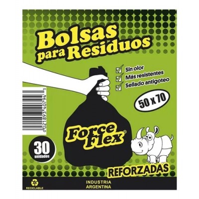 Bolsa De Residuo 50x70 X30 Unidades Forceflex