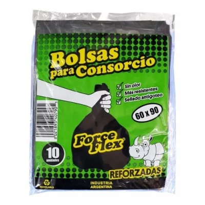 Bolsa De Residuo 60x90 X10 Unidades Consorcio Forceflex