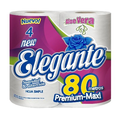 Papel Higienico Elegante Simple Hoja 4x80 Mts