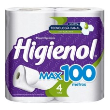 Papel Higienico Higienol Simple Hoja 4x100 Max Papel Higienico Higienol Simple Hoja 4x100 Max