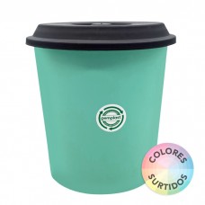 Tacho De Residuos Redondo Con Tapa 18 Ltrs