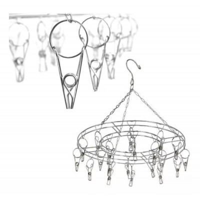 Tender Metal Redondo Doble Aro 15 Broches 31cm Acero Inoxidable