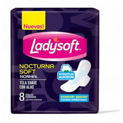Toallita Ladysoft X8 Nocturna Normal