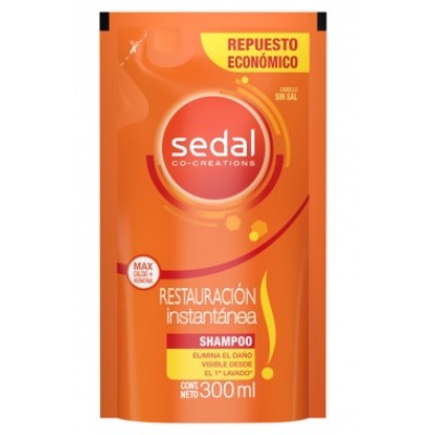 Shampoo Sedal Doy Pack Restauracion Instantanea X300 Sedal