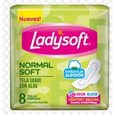 Toallita Ladysoft X8 Normal Soft Con Alas