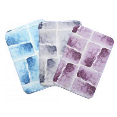 Alfombra Baño Acolchada Cuadros 40x60 