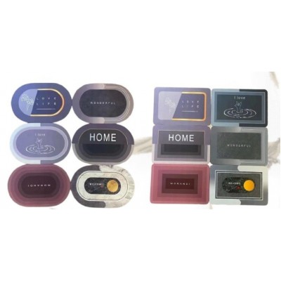 Alfombra Baño Goma Eva Y Poliester Oval O Rectangular