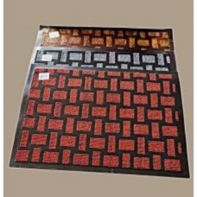 Alfombra Felpudo Texturebarras 40x60 Con Base Negra