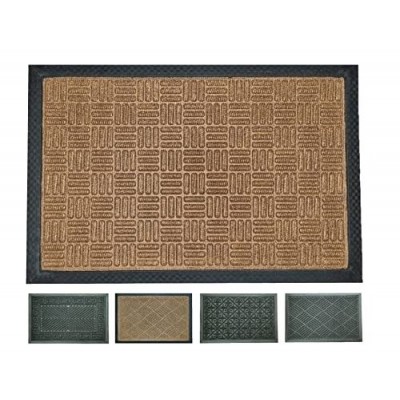 Alfombra Felpudo Con Orillo Goma Negra 40x60