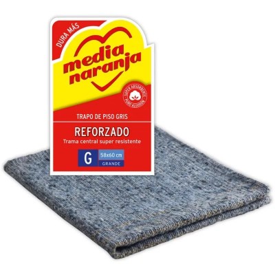 Trapo Piso Media Naranja Gris Reforzado 58x60 (g)